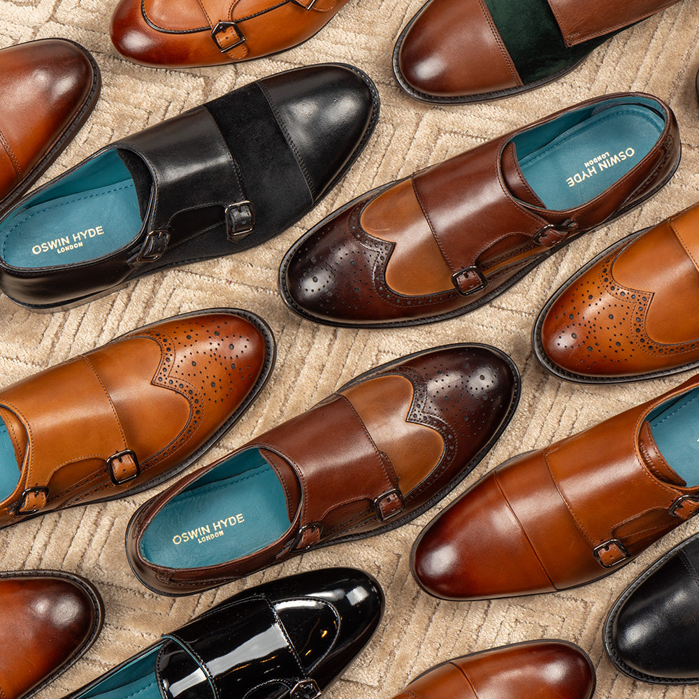 Tan Monk Brogue Shoes