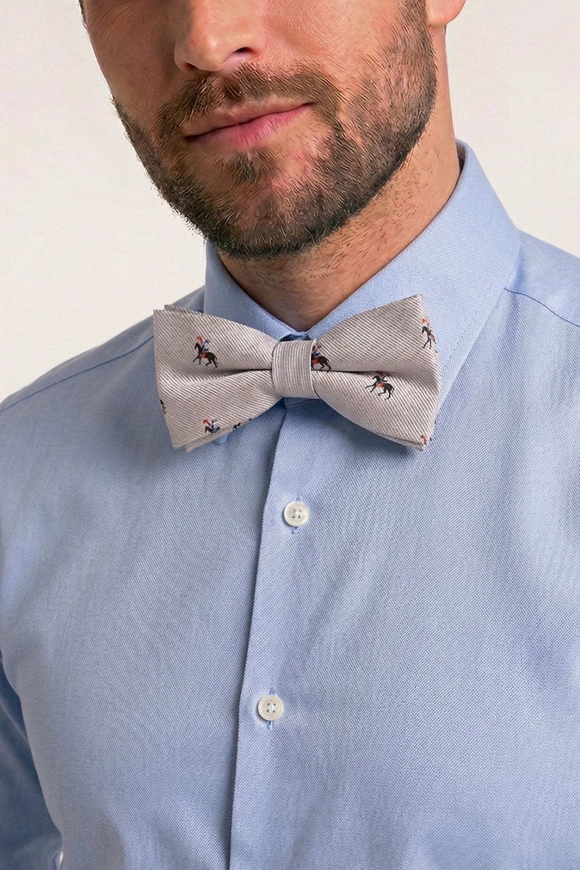 Cream Polo Bow Tie featuring a soft cream hue that exudes sophistication and timeless charm, perfect for weddings, formal events, and refined modern styling.