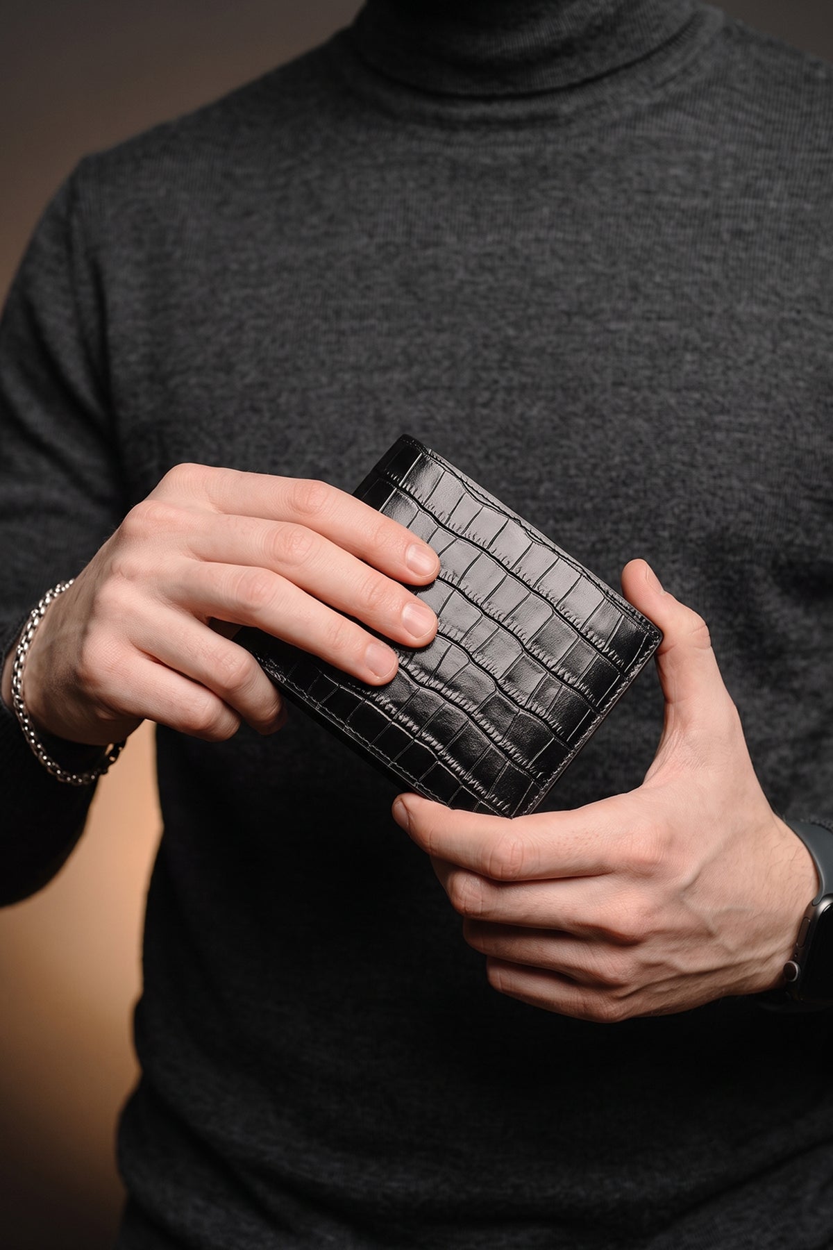 Leicester Black Bifold Wallet