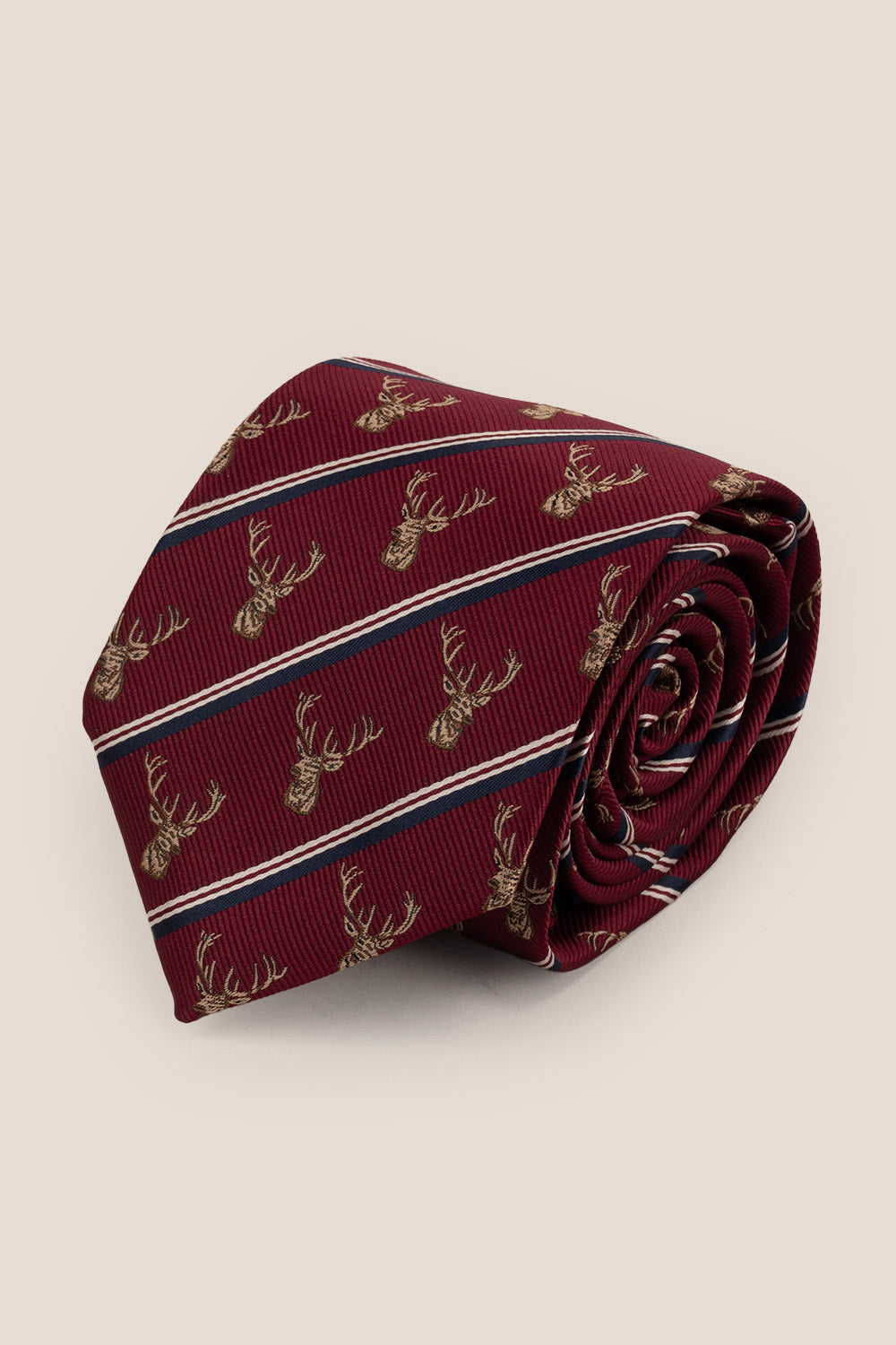 Antler Red tie with luxurious design, ideal for weddings, office wear, and formal occasions.