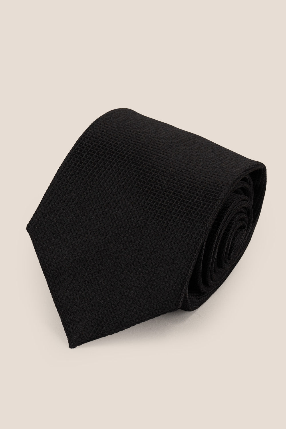 Black Texture tie with sleek design, perfect for weddings, office wear, and casual events.