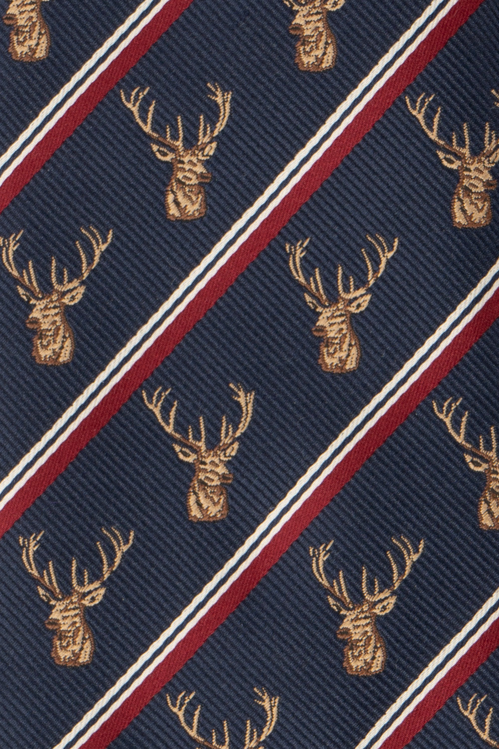 Antler Navy tie with sophisticated design, ideal for weddings, office wear, and formal occasions.