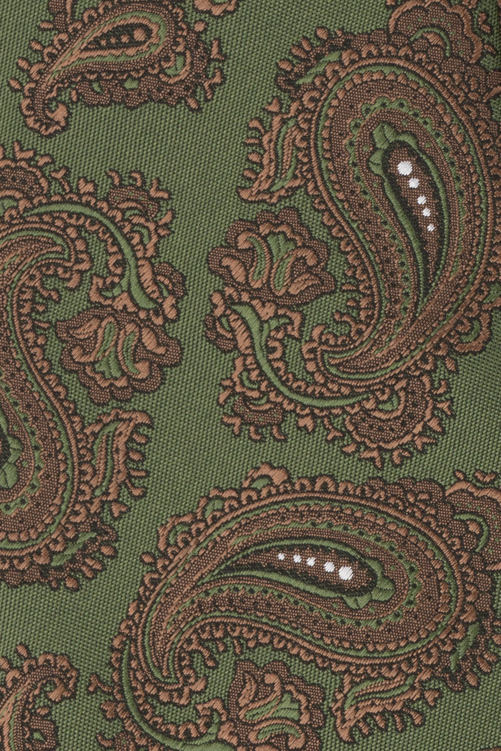 Paisley Green tie with intricate design, perfect for weddings, office wear, and casual events.