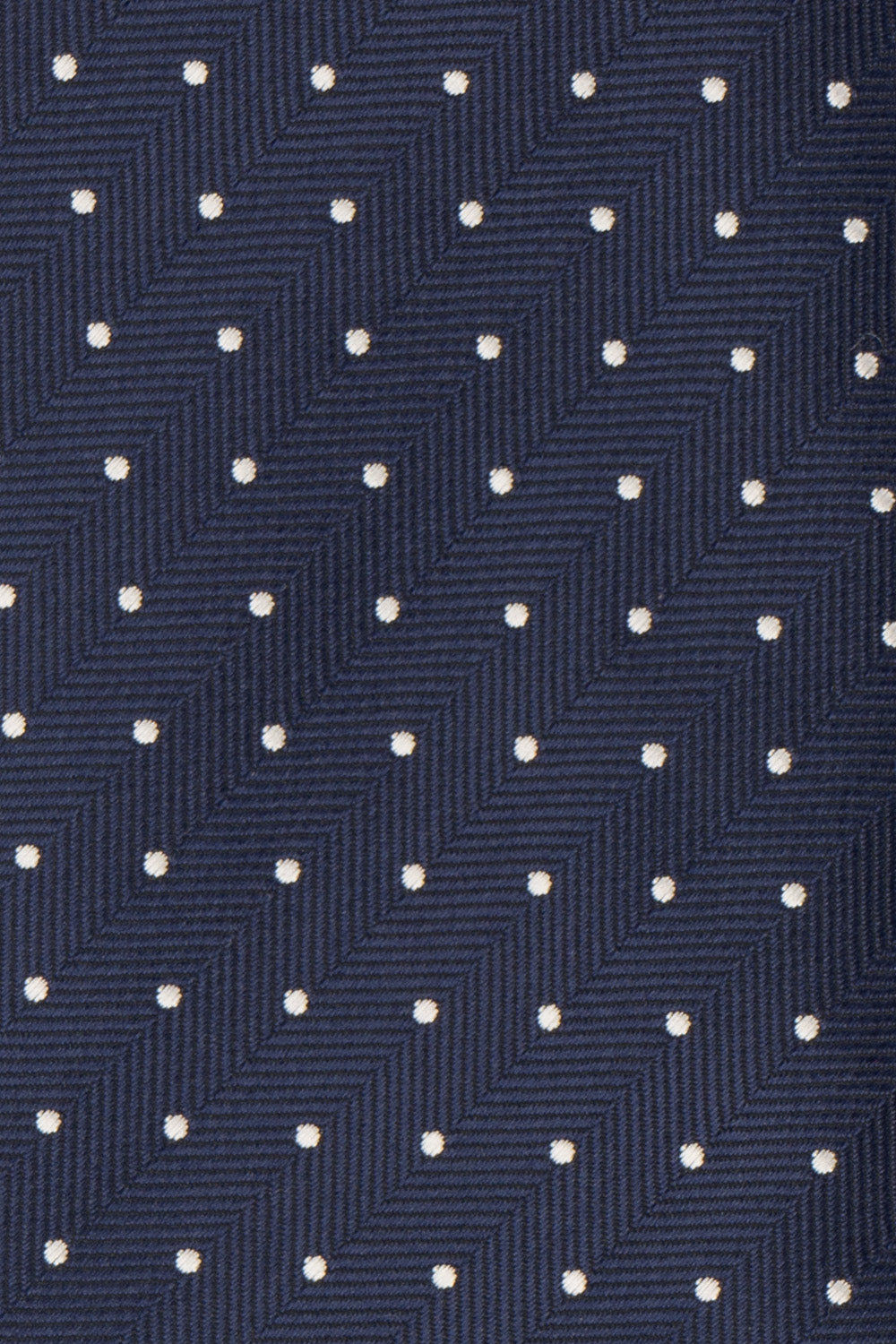 Polka Navy tie with classic design, ideal for weddings, office wear, and formal occasions.