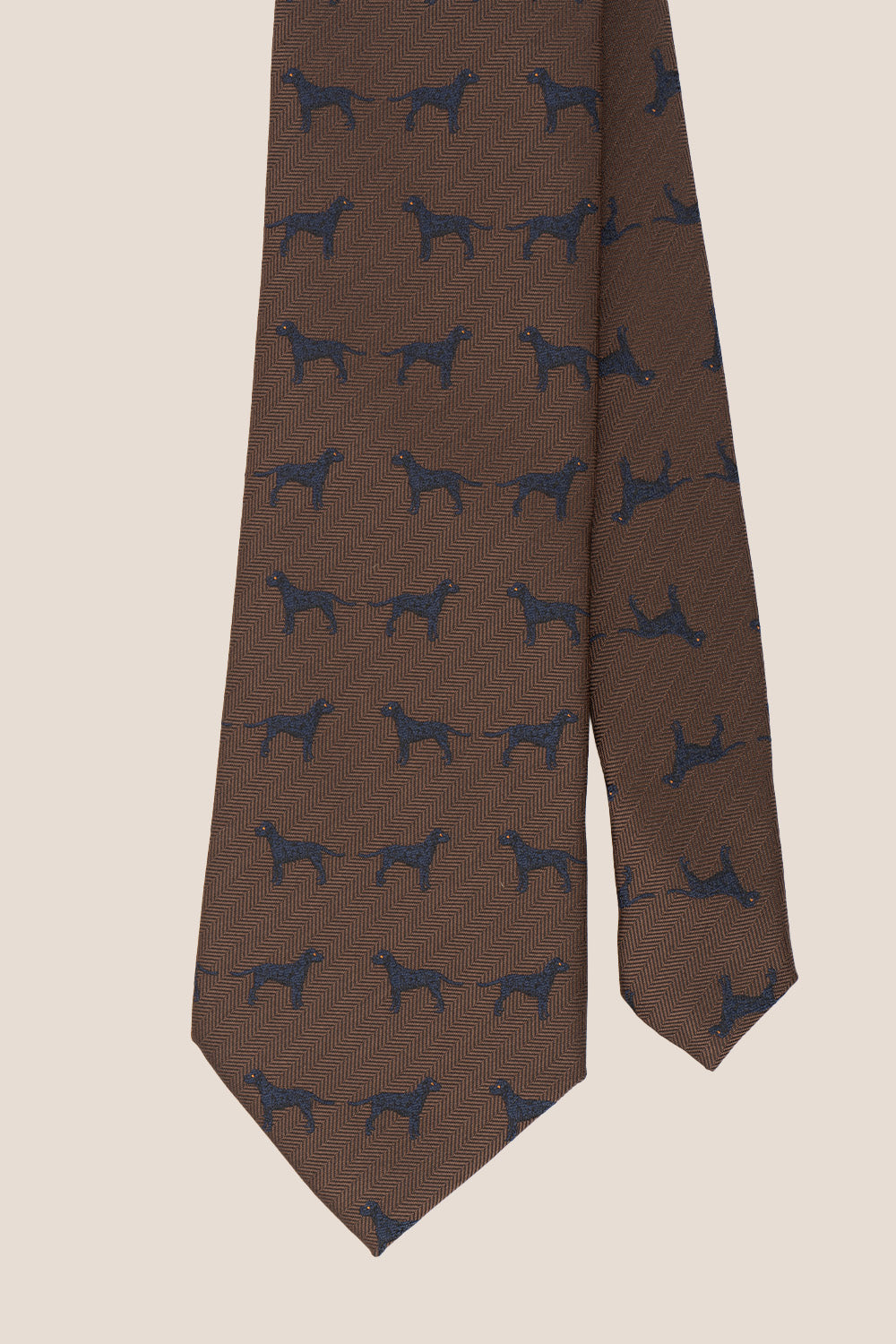 Hound Brown tie with sophisticated design, ideal for weddings, office wear, and formal occasions.