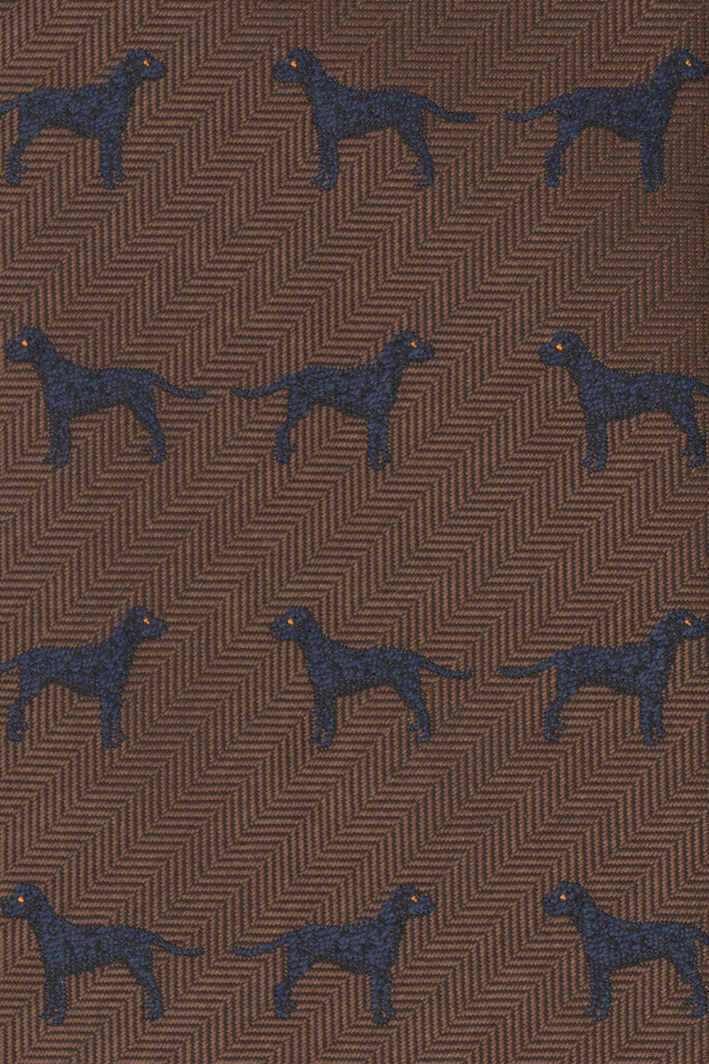 Hound Brown tie with sophisticated design, ideal for weddings, office wear, and formal occasions.