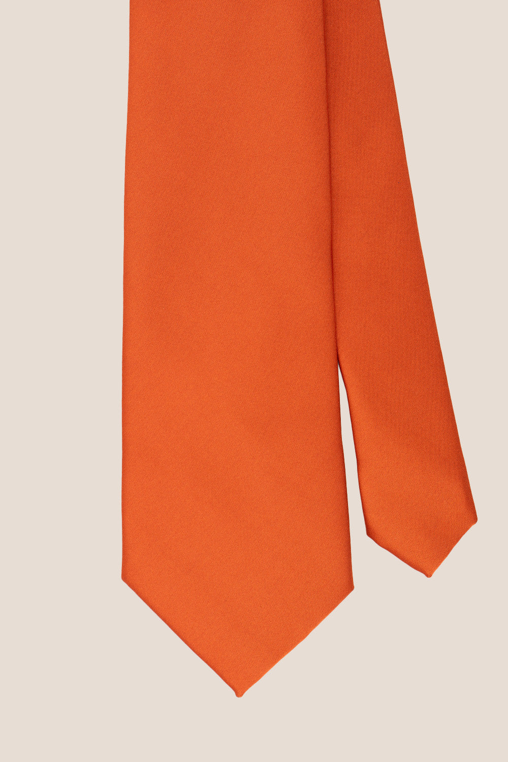 Sleek Orange tie with smooth design, perfect for weddings, office wear, and formal occasions.