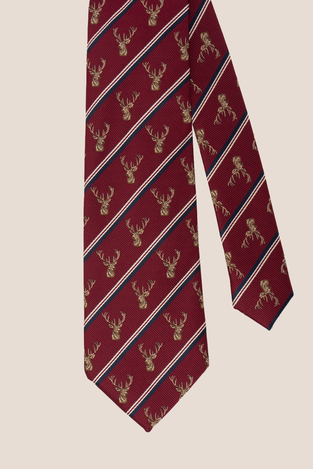 Antler Red tie with luxurious design, ideal for weddings, office wear, and formal occasions.
