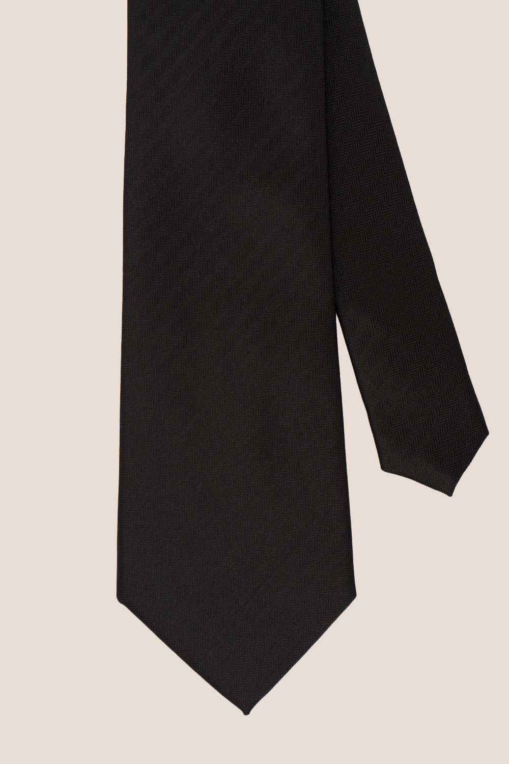 Black Self Stripe tie with sophisticated design, perfect for weddings, office wear, and formal occasions.