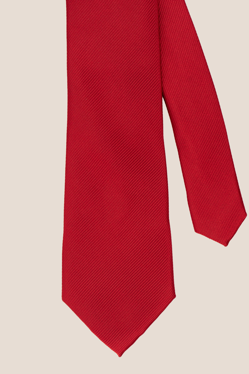 Red Ribbed tie with bold design, ideal for weddings, office wear, and formal occasions.