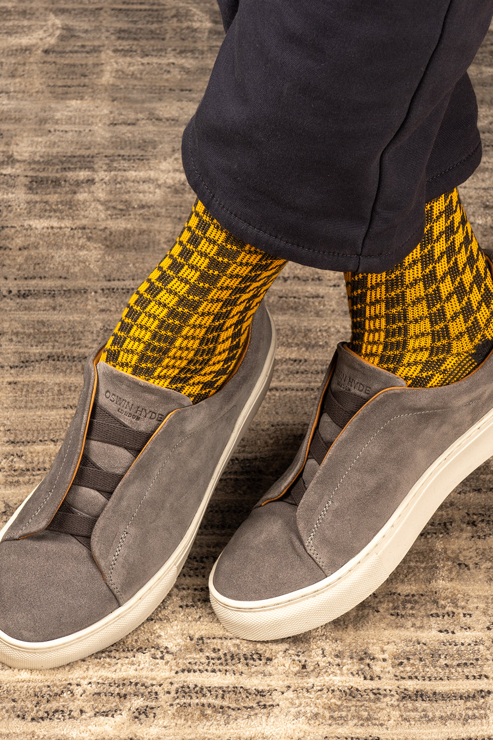 Oswin Hyde Dapper three pairs of premium socks for men, offering luxurious comfort and style.