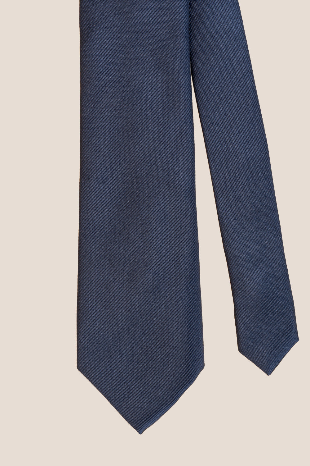 Navy Ribbed tie with sophisticated design, ideal for weddings, office meetings, and formal occasions.