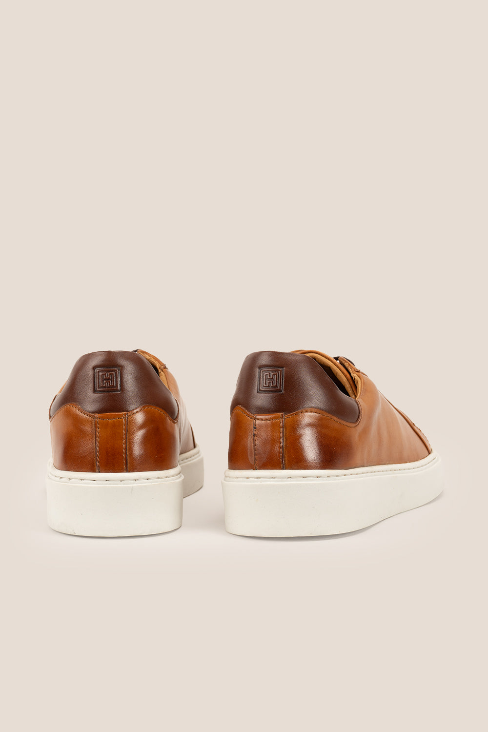 Harris tan Derby sneakers for men made from premium leather, combining smart Derby style with the comfort and practicality of everyday sneakers.v