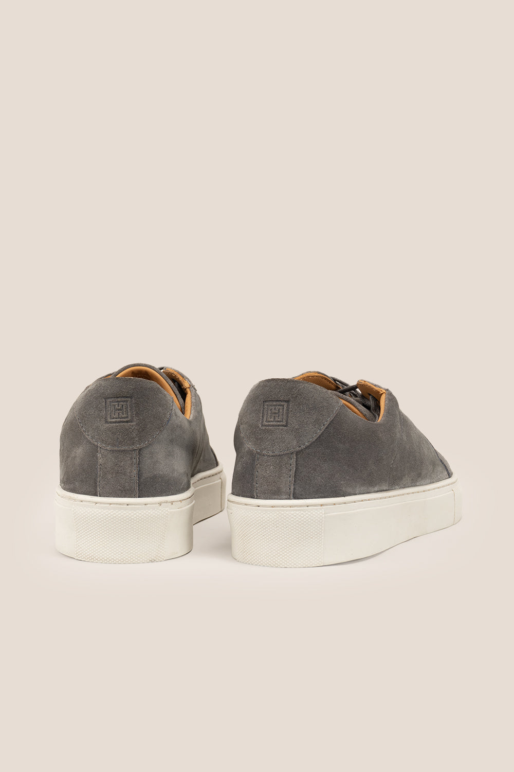 Harper Grey Suede Trainer Shoes | Oswin Hyde