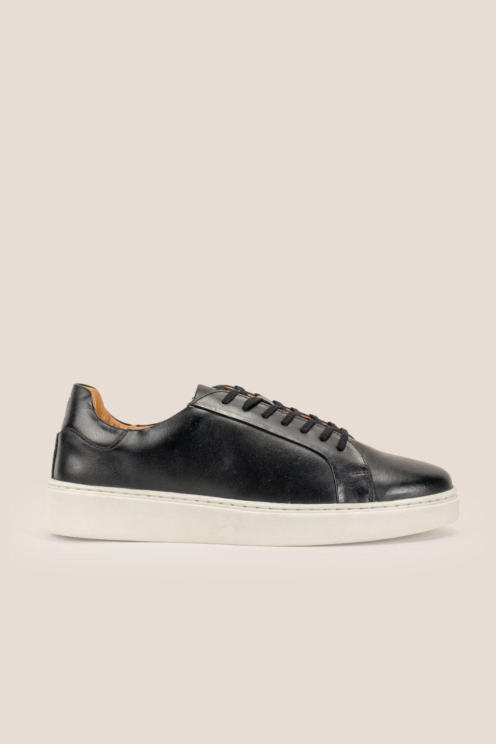 Harris black derby sneakers for men made from premium leather with modern design and casual-smart appeal.