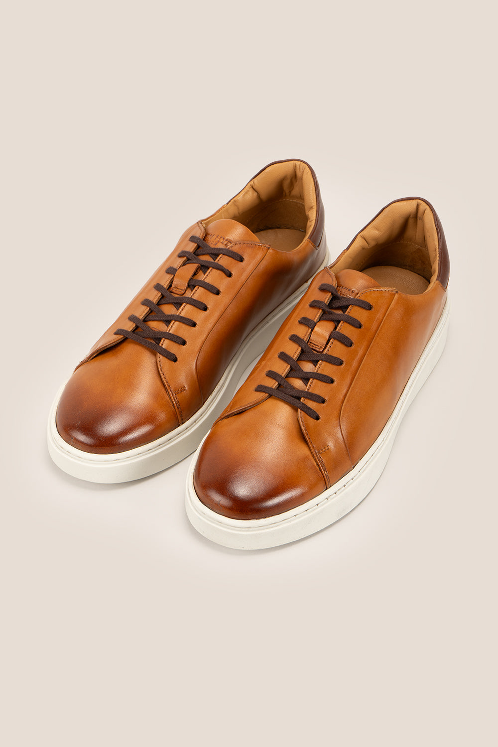 Harris tan Derby sneakers for men made from premium leather, combining smart Derby style with the comfort and practicality of everyday sneakers.
