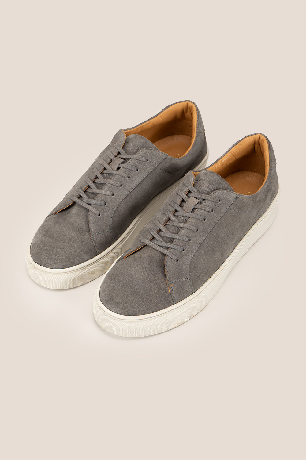 Harper Grey Suede Trainer Shoes | Oswin Hyde