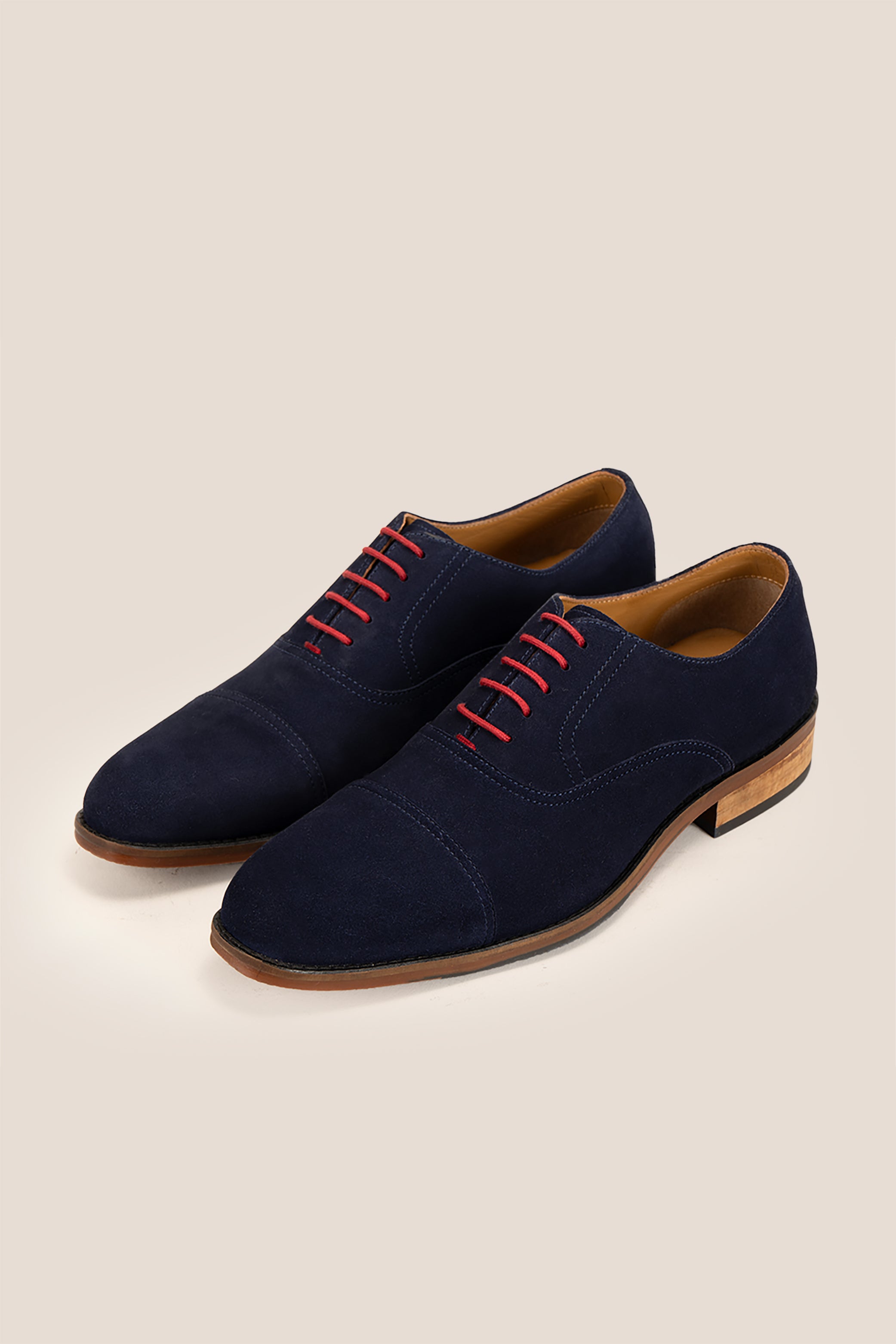 Elise Navy Suede Oxford Shoe | Oswin Hyde
