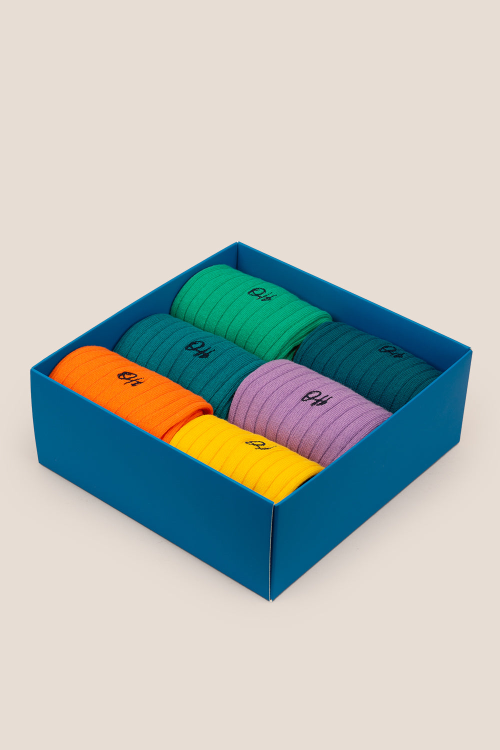 Oswin Hyde Bold Six six pairs of socks in vibrant colors with soft fabric and all-day comfort