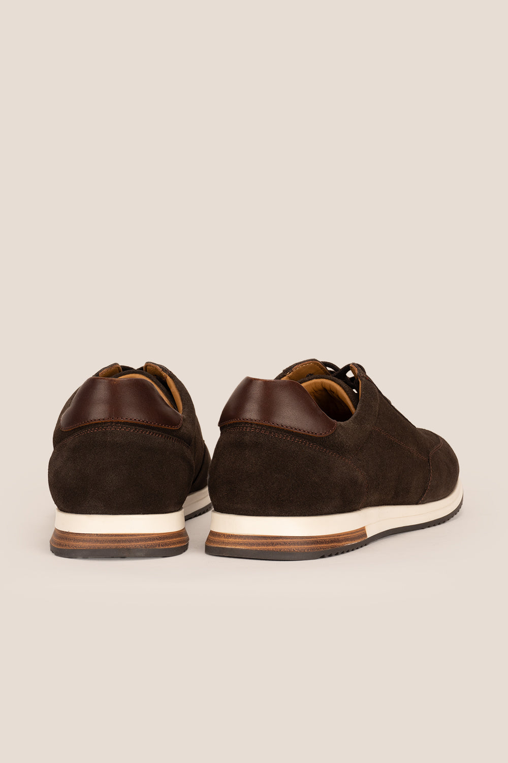 Spencer Brown men’s suede classic sneakers crafted from premium suede, perfect for casual and smart brown footwear.