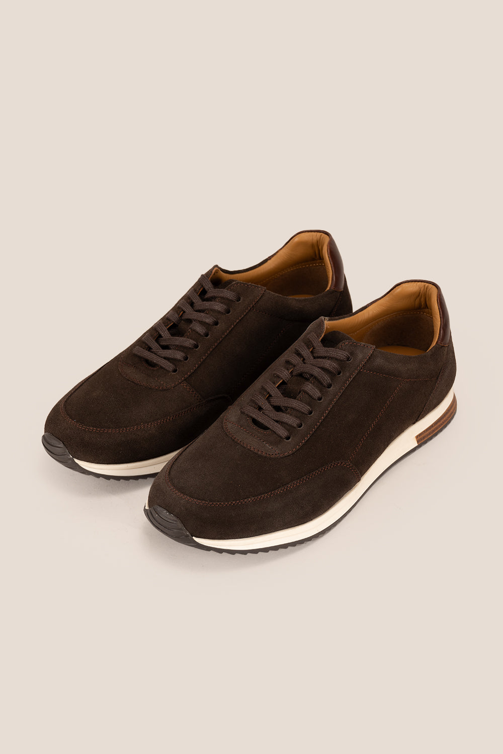 Spencer Brown men’s suede classic sneakers crafted from premium suede, perfect for casual and smart brown footwear.