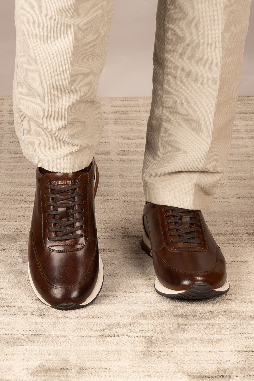 Spencer Brown Leather Sneakers | Oswin Hyde