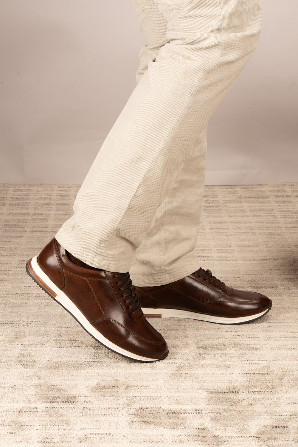 Spencer Brown Leather Sneakers | Oswin Hyde