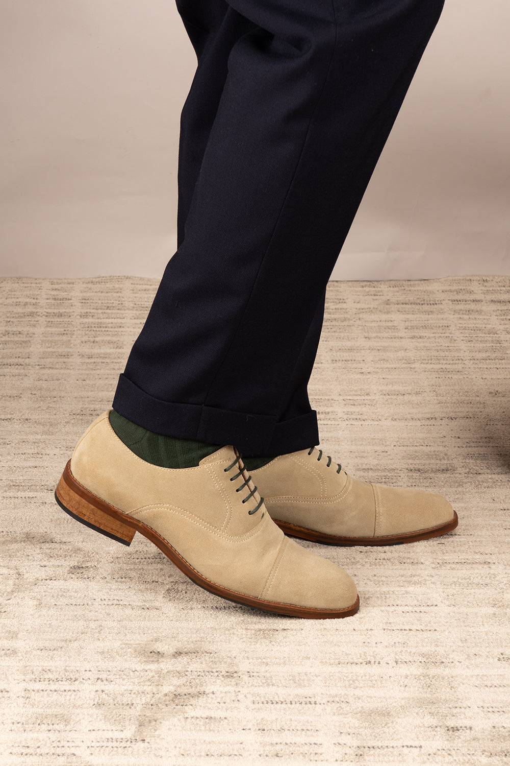 Elise Sand Suede Oxford Shoe | Oswin Hyde