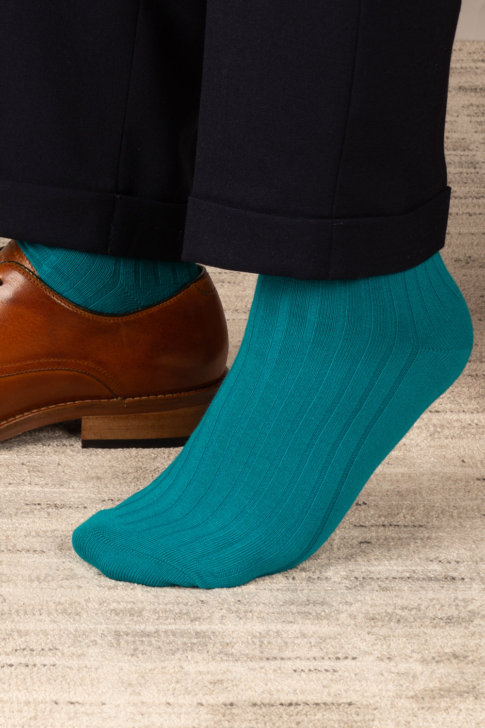 Oswin Hyde Brave three pack socks in Mint Green, Dark Cyan Blue, and Neon Orange for men, offering bold comfort and style.