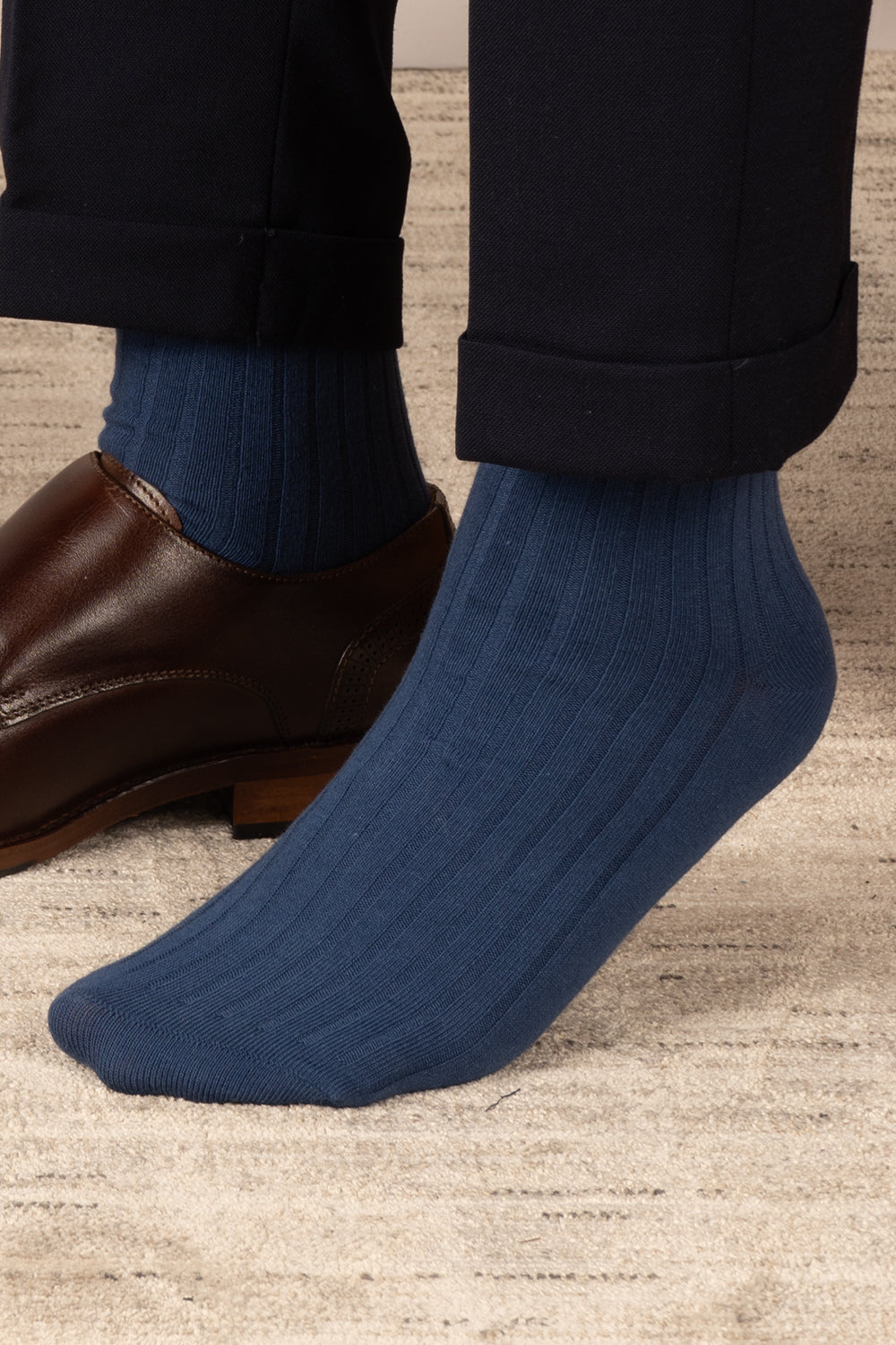 Oswin Hyde Serene three pack socks in blues and greens for men, offering premium style and sophistication.