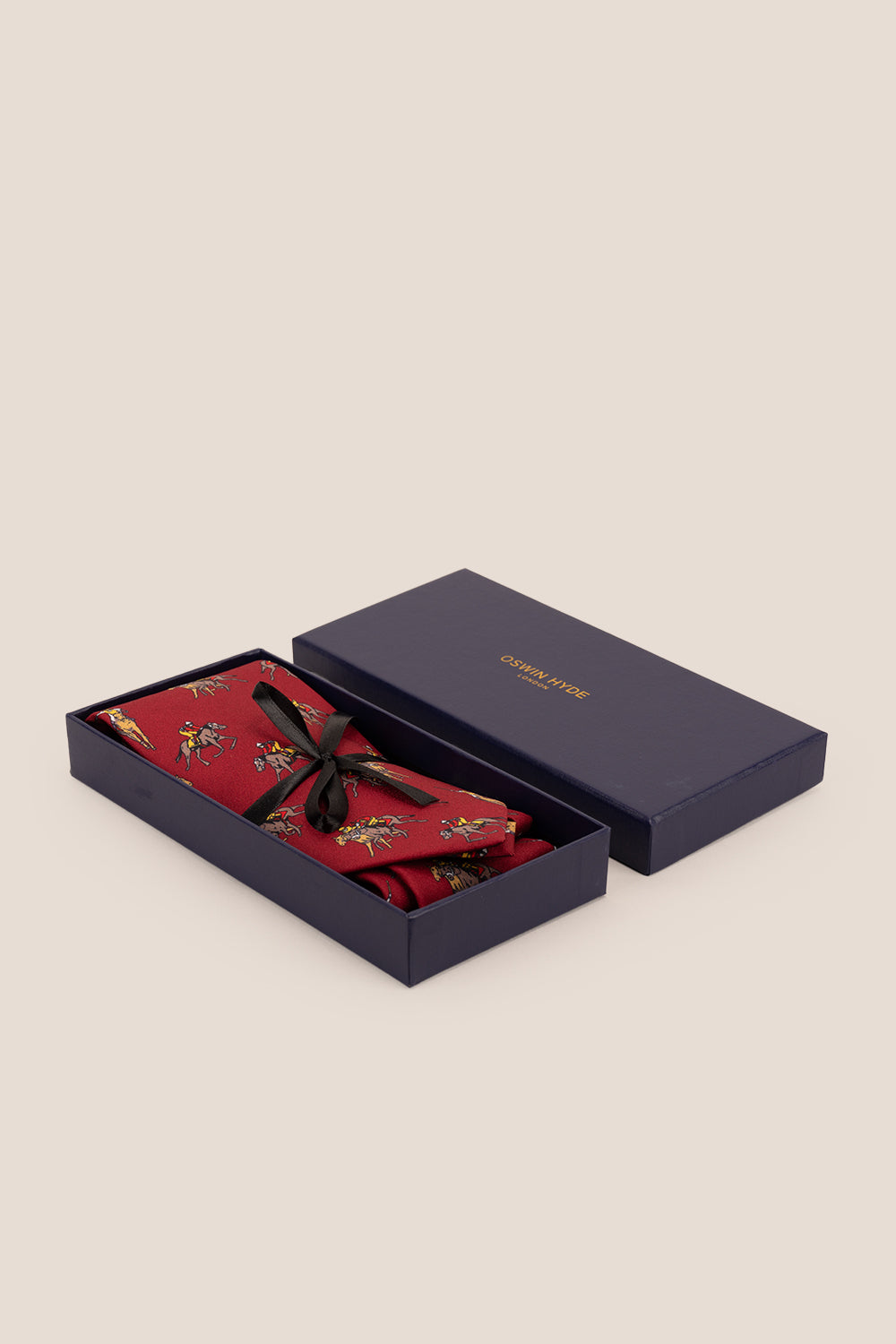 Polo Red tie with printed design, ideal for weddings, office events, and formal occasions.
