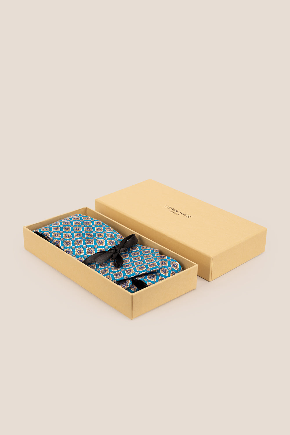 Cyan Geometric Pattern Silk Tie with modern design, ideal for weddings, formal attire, and stylish events.