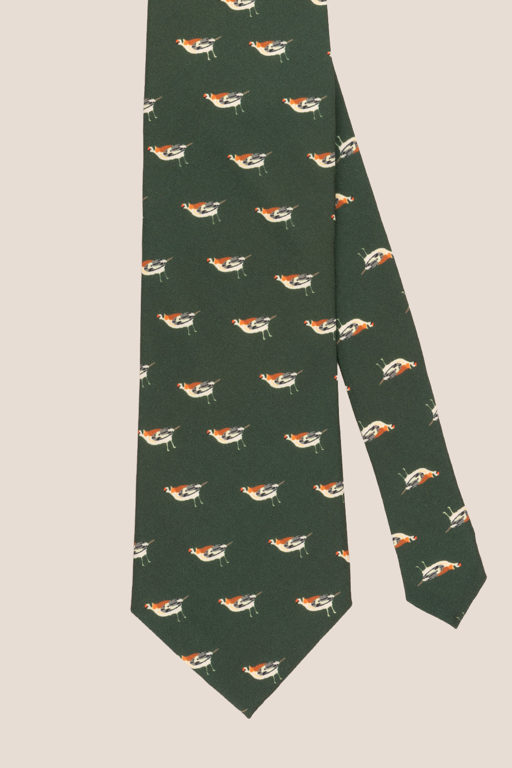 Flutter Green tie with printed design, ideal for weddings, office events, and formal occasions.