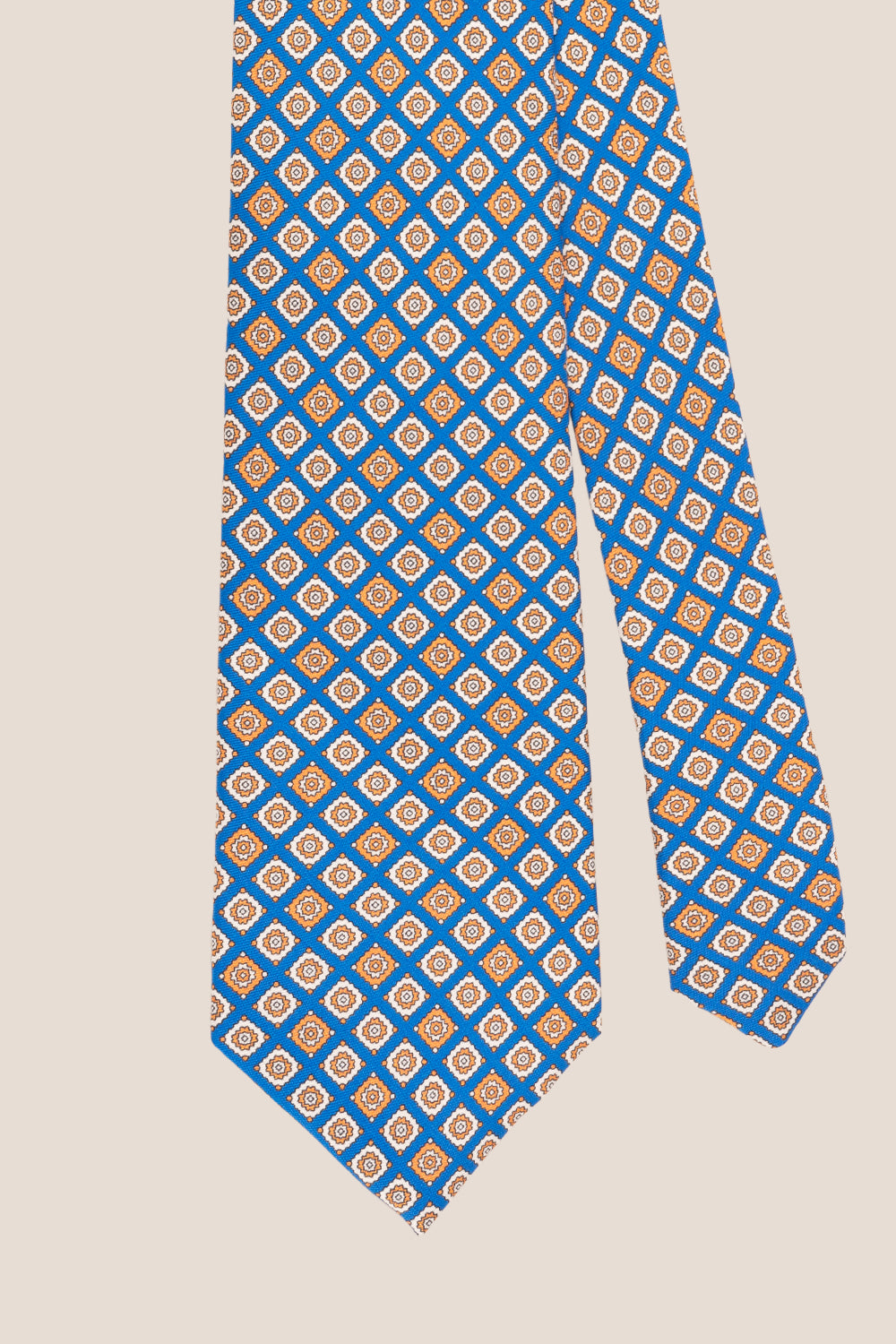 Light Blue Geometric Pattern Silk Tie with elegant design, perfect for weddings, formal occasions, and smart attire.
