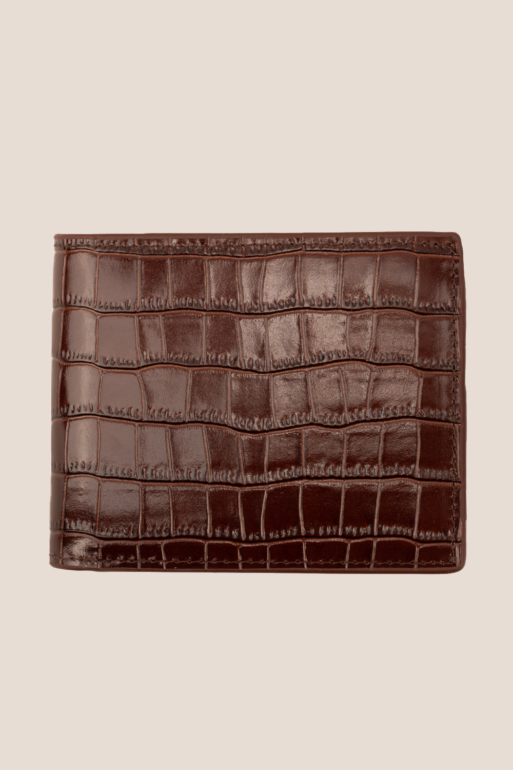 Leicester Brown Croc Wallet | Oswin Hyde