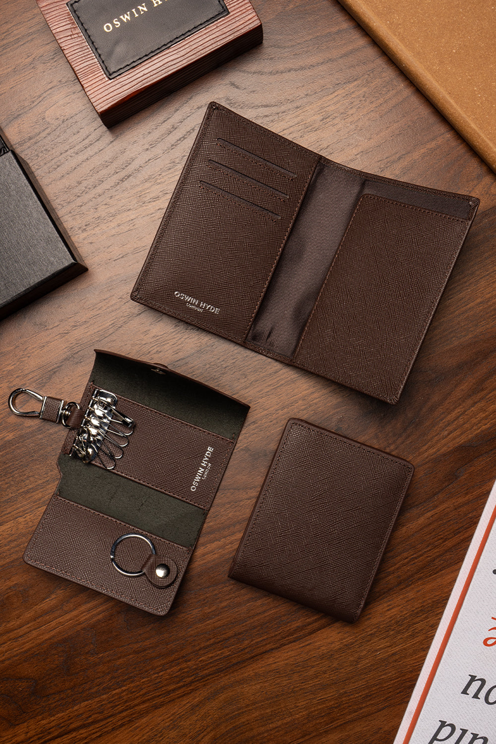 Covent Brown Passport Holder | Oswin Hyde