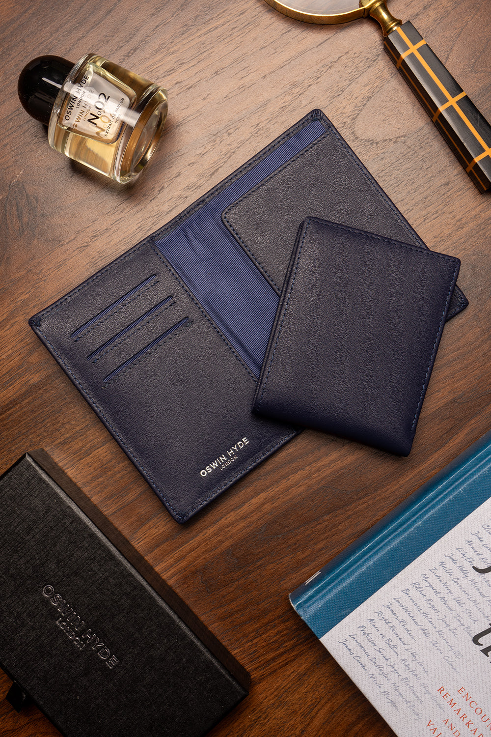Oxford Navy Bifold Wallet | Oswin Hyde
