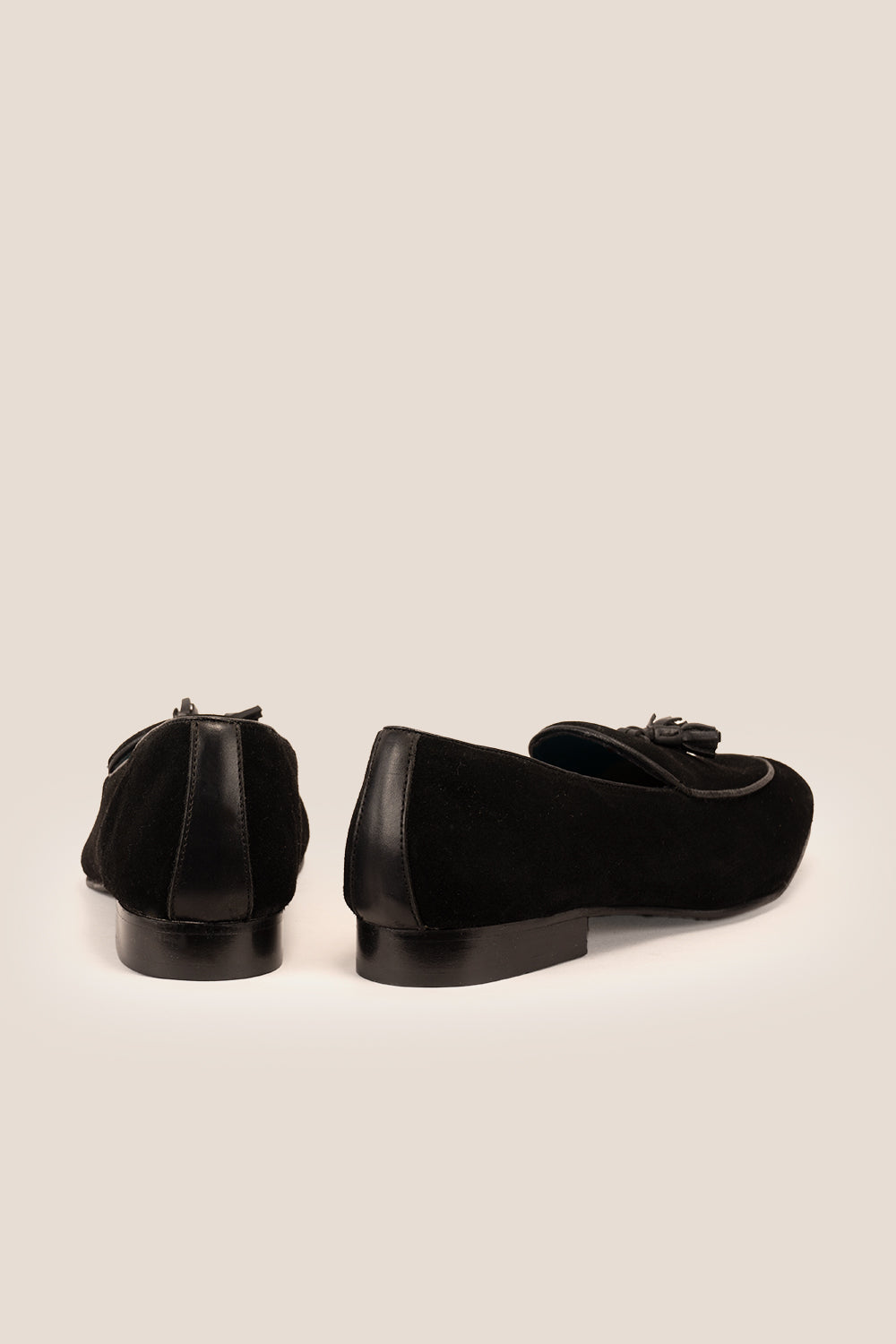 Barclays Black suede tassel loafer for men featuring premium suede and classic tassel design, ideal for formal and smart casual occasions.