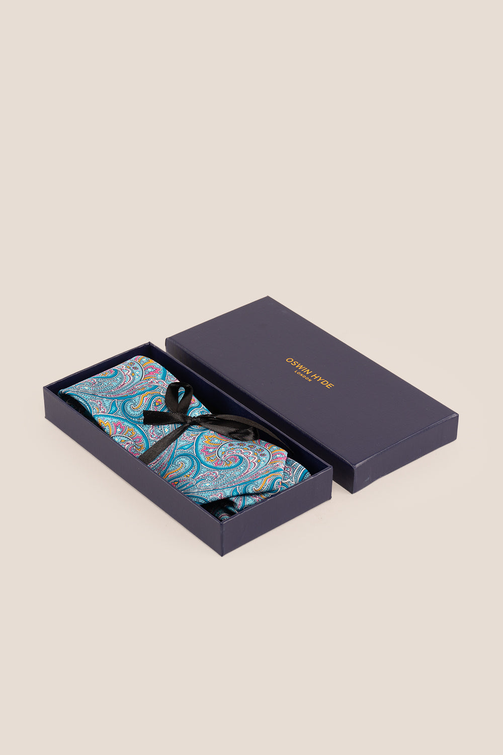 Print Blue tie with sophisticated design, ideal for office wear and daily occasions.