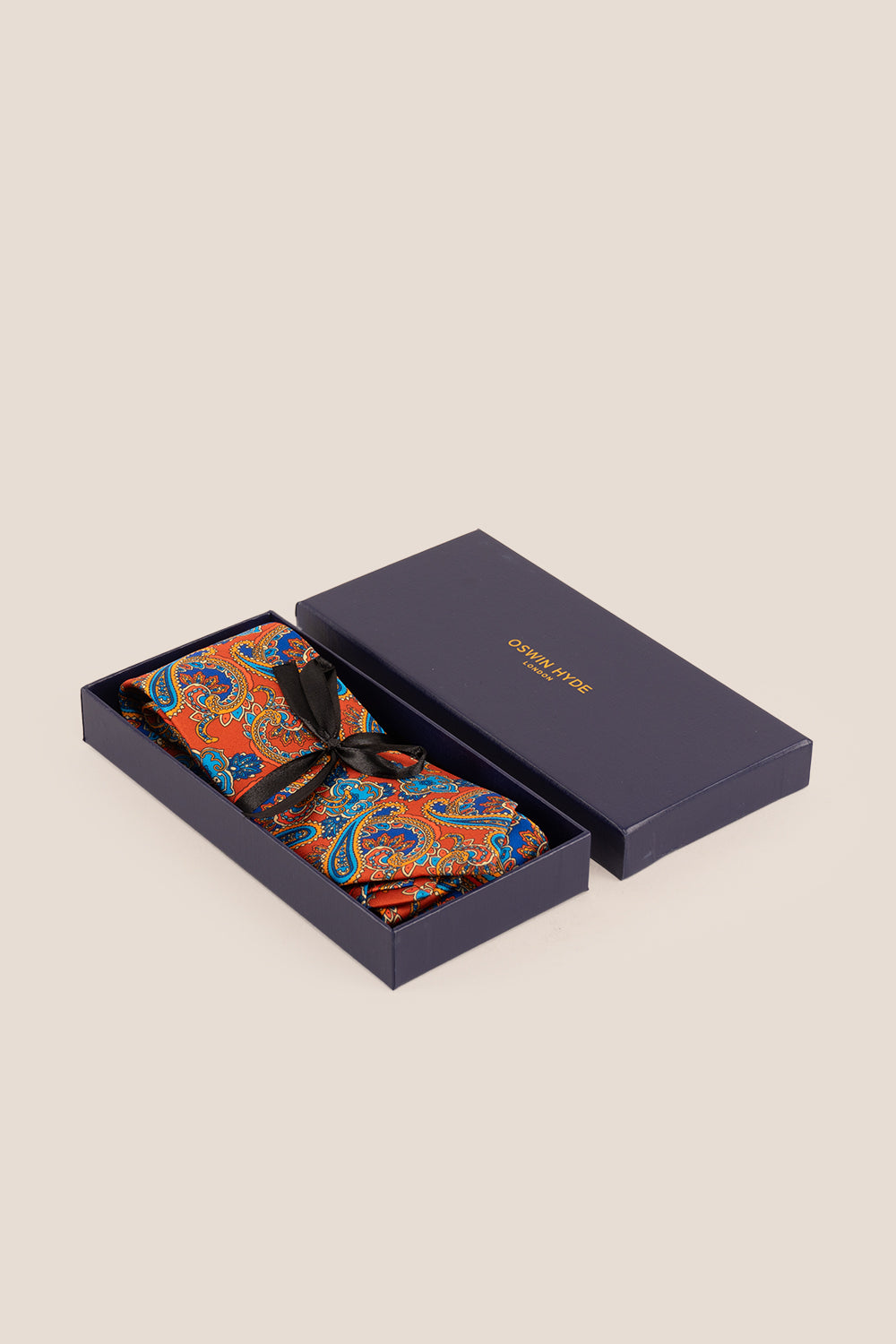 Print Orange tie with sophisticated design, perfect for weddings, office events, and casual wear.