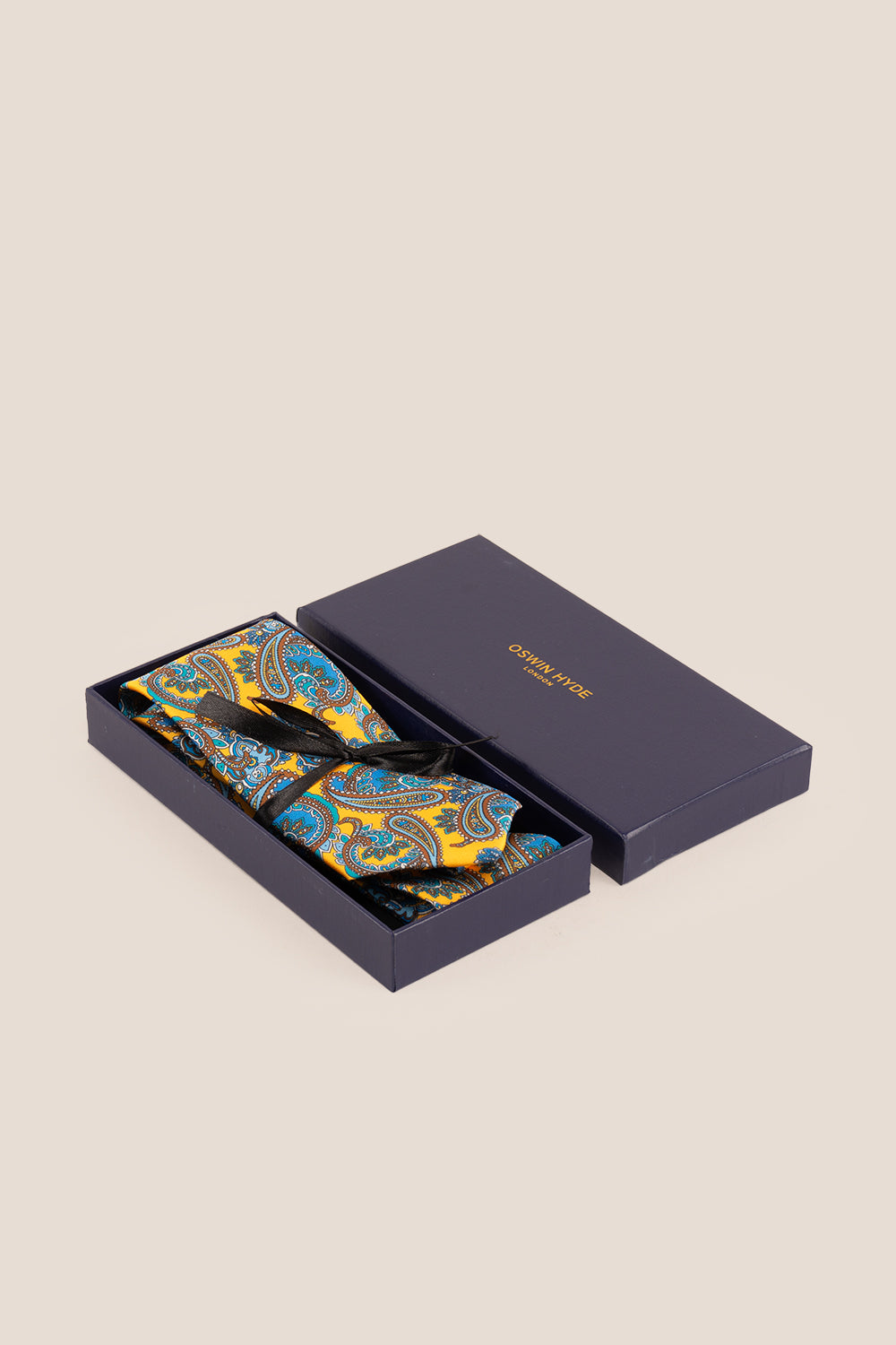 Paisley Print Yellow tie with elegant design, ideal for weddings, office events, and casual wear.