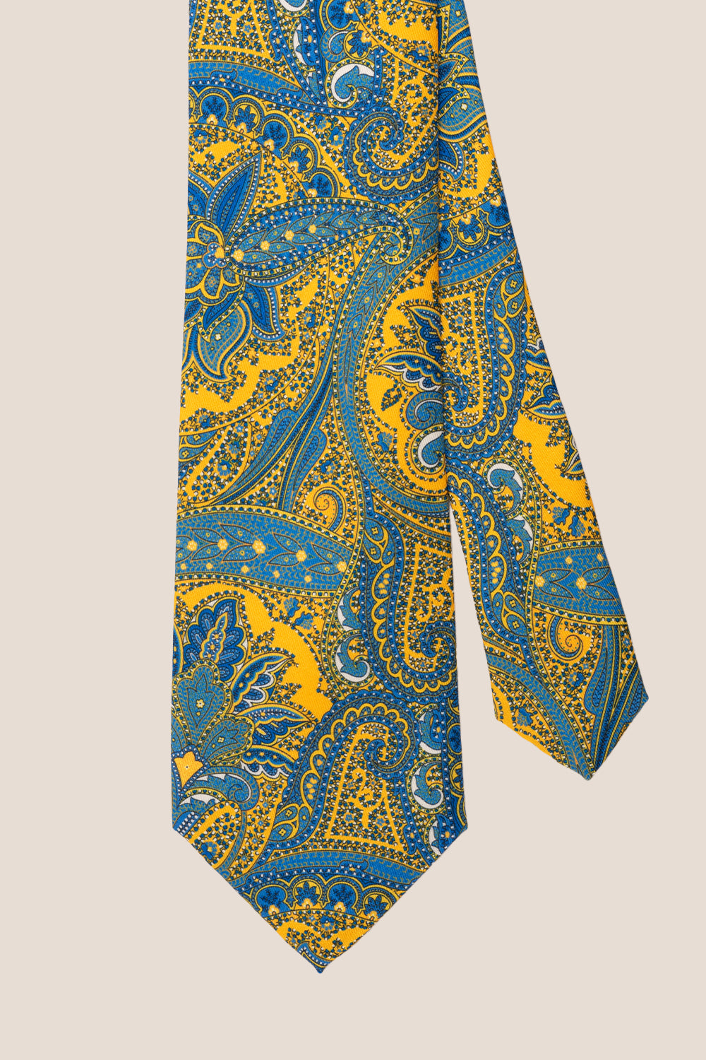 Print Yellow tie with sophisticated design, perfect for weddings, office wear, and casual occasions.