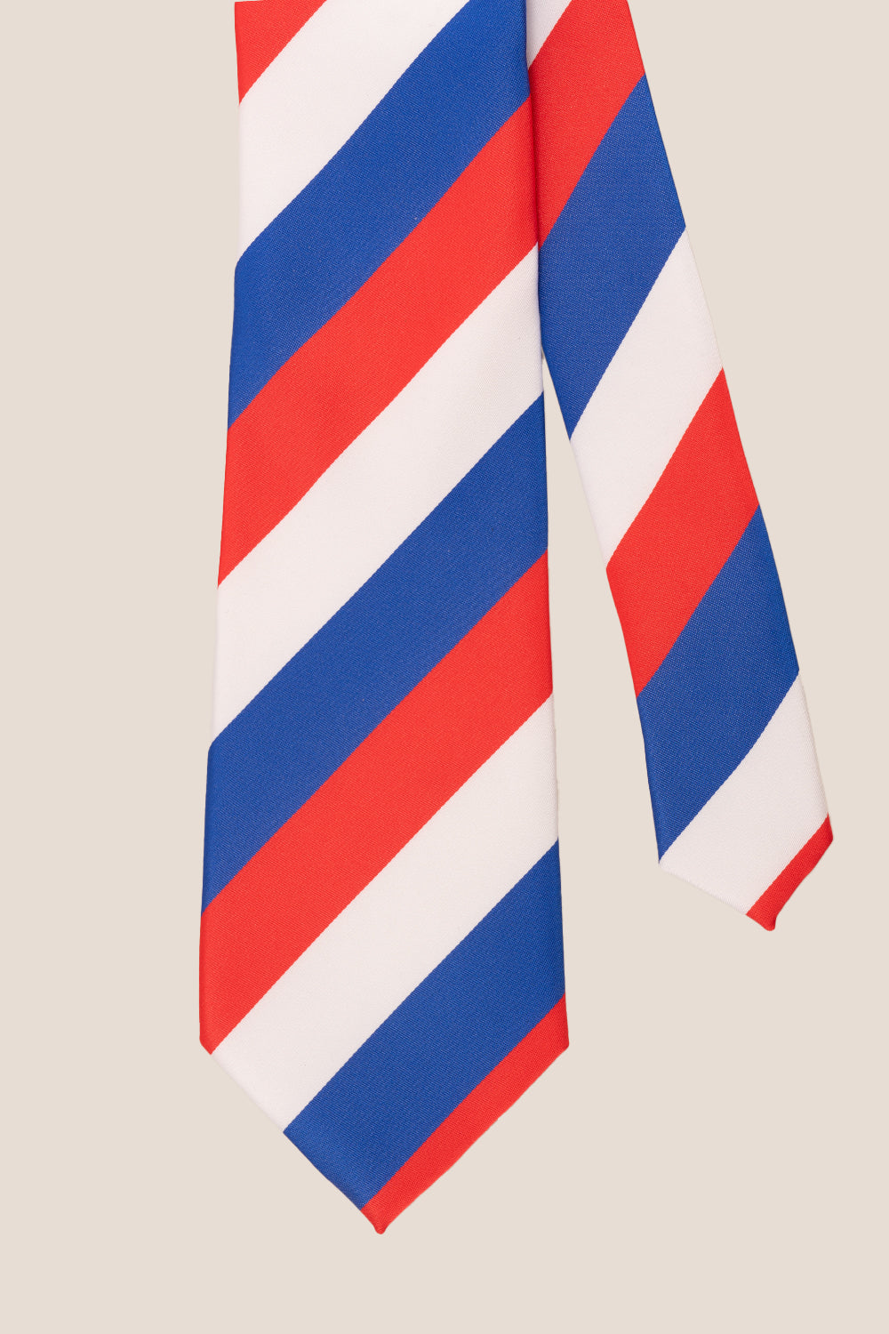 Classic Stripe Red White Blue tie with timeless design, perfect for weddings, office wear, and everyday occasions.