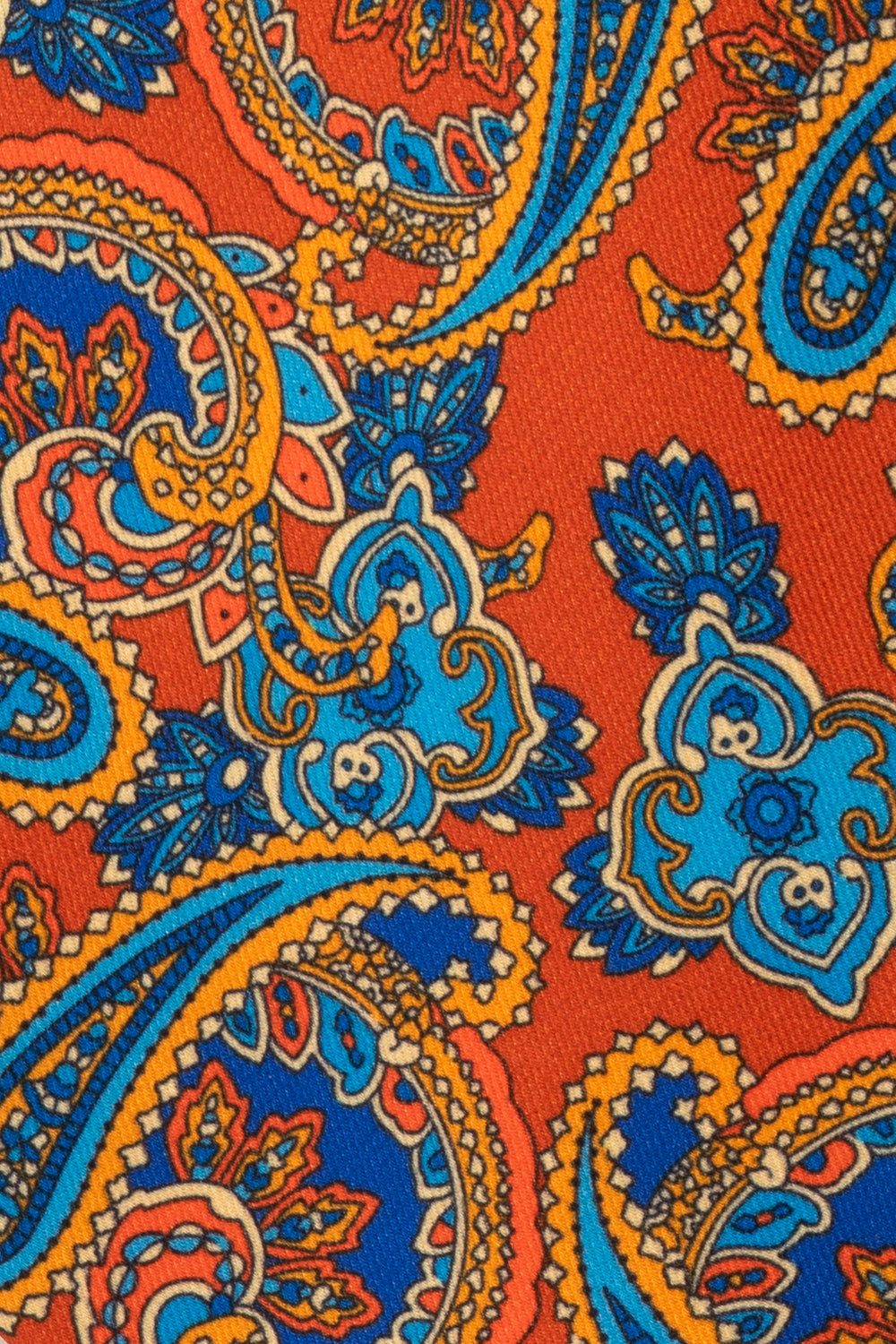 Print Orange tie with sophisticated design, perfect for weddings, office events, and casual wear.