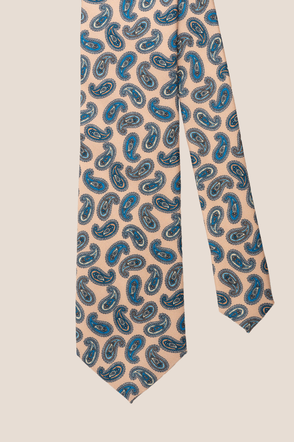 Paisley Champagne tie with sophisticated design, perfect for weddings, office wear, and casual events.