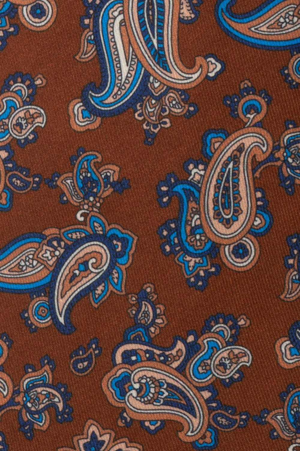 Paisley Print Brown tie with elegant design, perfect for weddings and formal occasions.