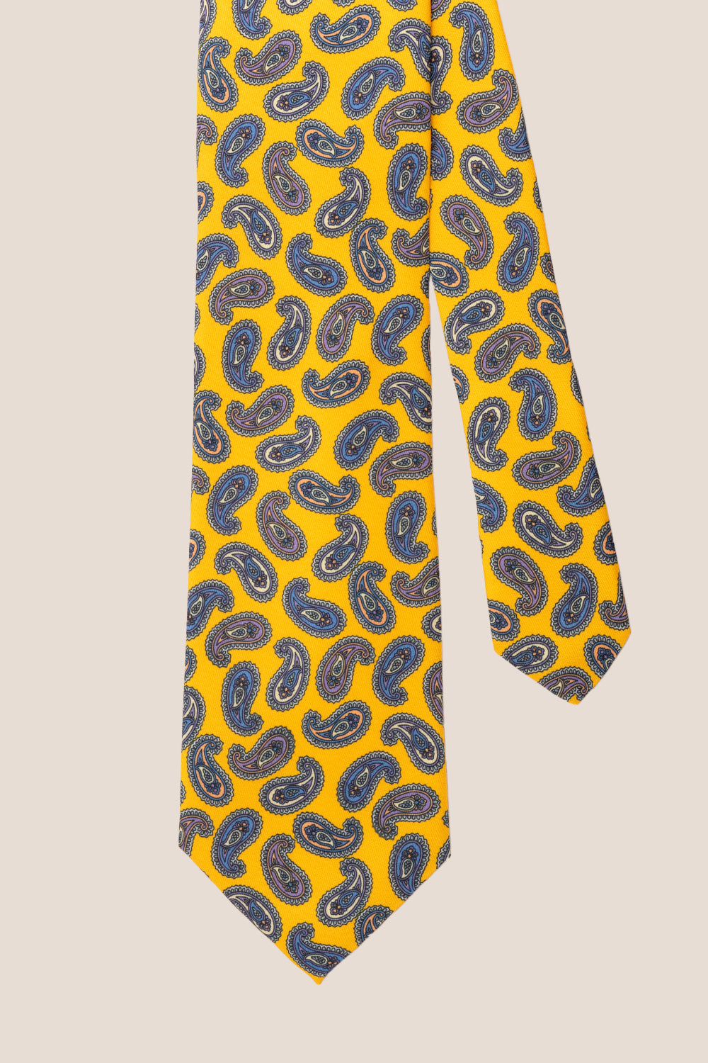 Paisley Yellow tie with elegant design, ideal for weddings, office wear, and everyday occasions.