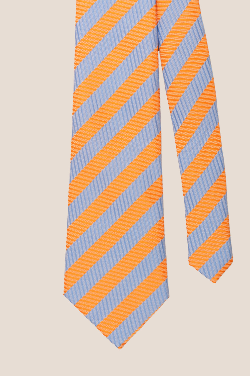 Vintage Stripe Orange Blue tie with versatile design, perfect for weddings, office wear, and casual events.