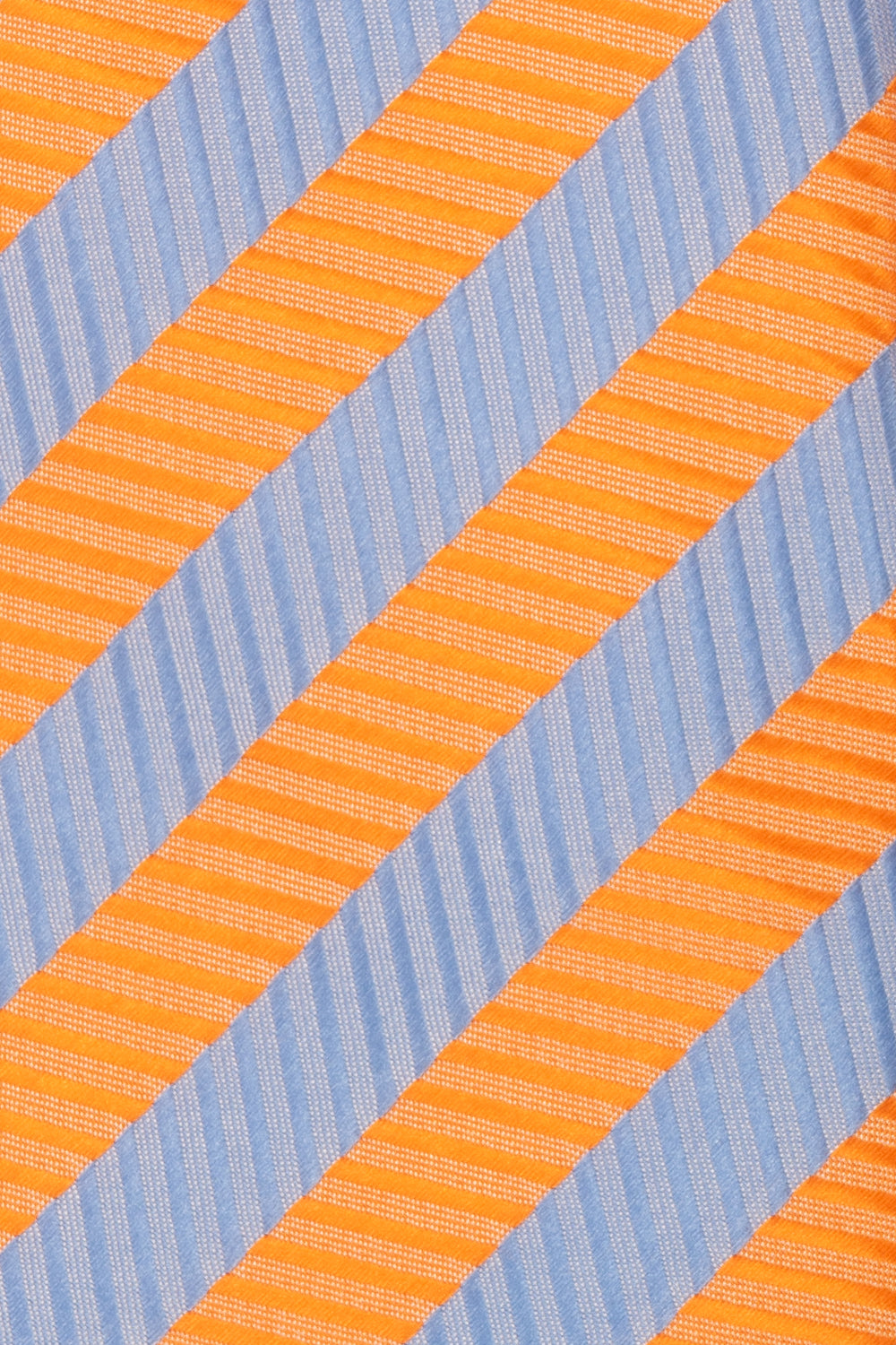 Vintage Stripe Orange Blue tie with versatile design, perfect for weddings, office wear, and casual events.