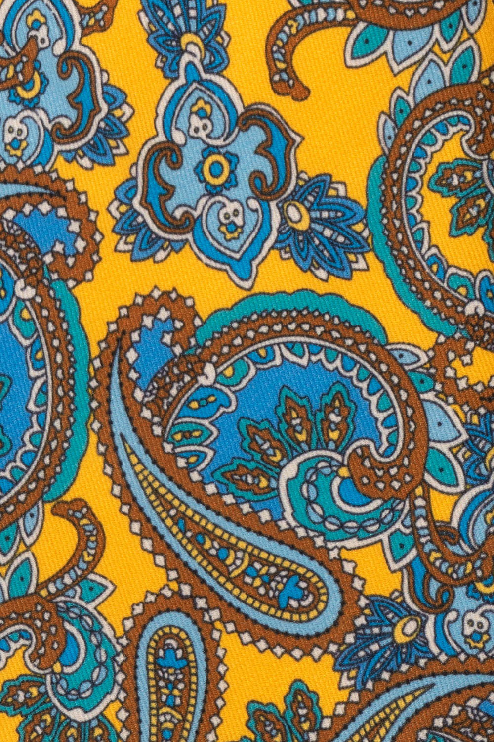 Paisley Print Yellow tie with elegant design, ideal for weddings, office events, and casual wear.